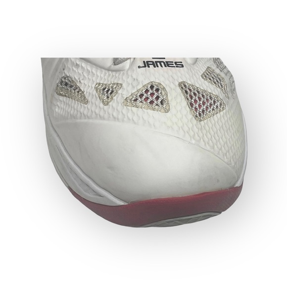 Nike ✔︎ LeBron 8 PS Home Basketball Shoe Sneaker ✔︎ White Sport Red ✔︎ 12D 2011 - Picture 13 of 17